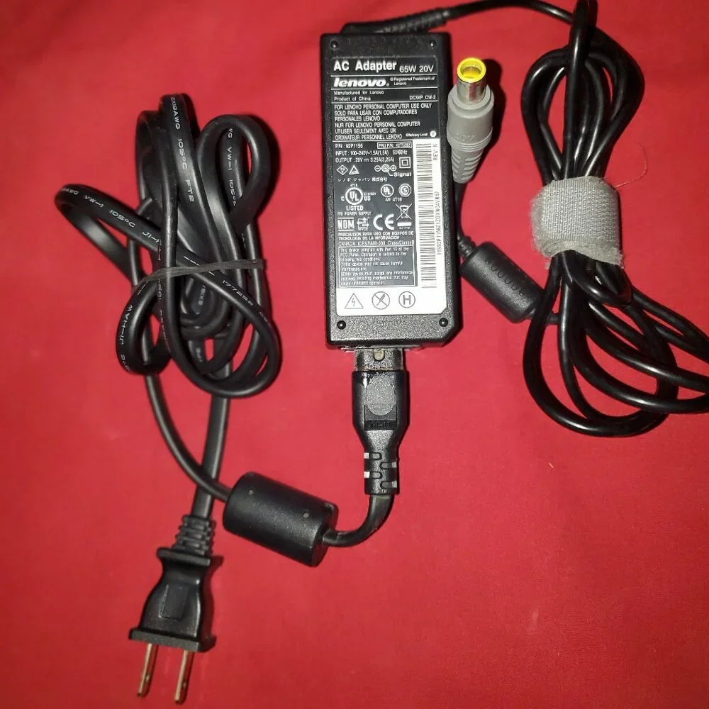 USED OEM LENOVO AC ADAPTER 65W 20 V LAPTOP CHARGER DCWP CM-2 92P1156